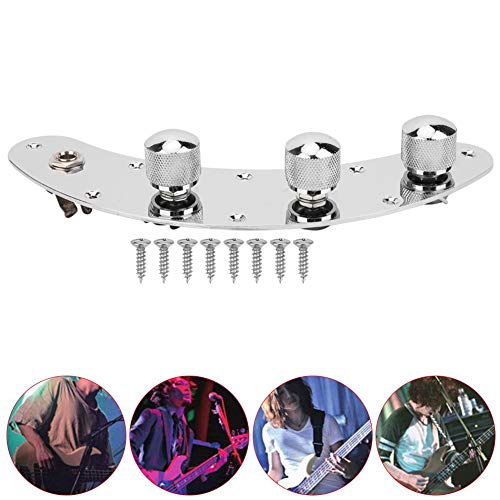 RiToEasysports Prewired Bass Switch Control Plate Wired Loaded Control Plate with Switch Knob for Electric Bass Playing Accessories Jazz Bass Control Plate - Image 3