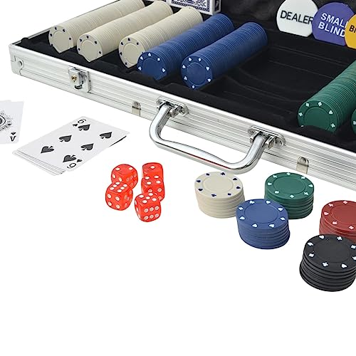 Jeu de poker avec 500 jetons mallette aluminium tapis vert jeton - 3