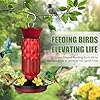 Hummingbird Feeders for Outdoors, Hanging Hummingbird Feeder with 5 Flower-Shaped Feeding Ports, 16 Oz Bird Feeder with Bee Proof & Built-in Ant Moat, Outdoor Garden Decor Gifts for Women Mom #1