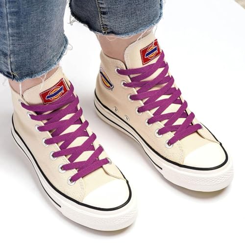 Image of Stepace [2 Pairs Flat Shoe Laces for Sneakers 30 inch-72 inch Length 26 Color Shoelaces