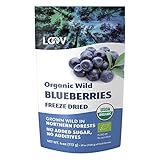 LOOV Wild Organic Dried Blueberries, No Added Sugar, No Added Oil, 4 Ounces, Freeze Dried...