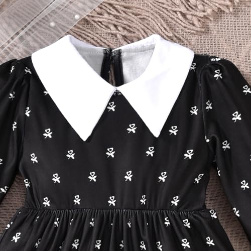 Unutiylo Baby Girls Halloween Dress Long Sleeve Black Party Dress 6M-4T4