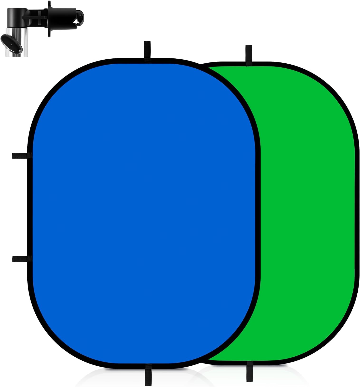 Meking 3x5ft Green Screen Backdrop for Photography, 2-in-1 Collapsible Back