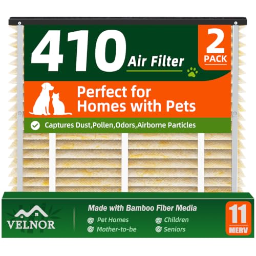 2 Pack 410 Air Filter Replacement Help Reduce Odor Humidity Resistance & Dust Capture Compatible with AprilAire Whole House Air Purifiers 16x25X4 Furnace Filter