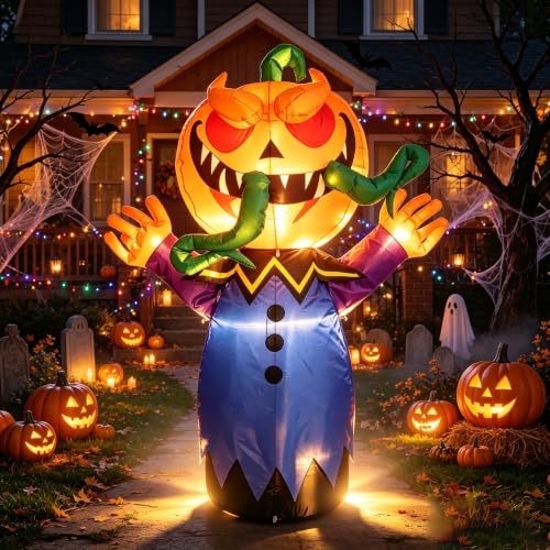 Aufblasbares Halloween-Kürbismonster mit LEDs – Produktansicht 1
