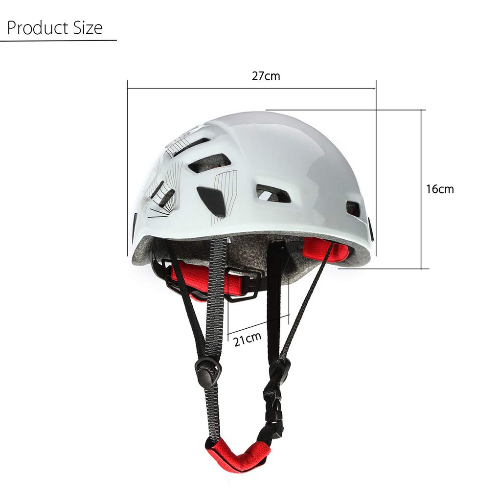 Protector de Ciclo al Aire Libre Casco de Escalada árbol Espeleología Kayak Rappel Rescate Casco de Color al Azar