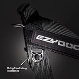 EzyDog Express Hundegeschirr - Norwegergeschirr für Kleine, Mittelgroße und Große Hunde, Reflektierendes, Verstellbares, Gepolstertes Geschirr Hund. Perfekt zum Joggen und Radfahren (XS, Schwarz)