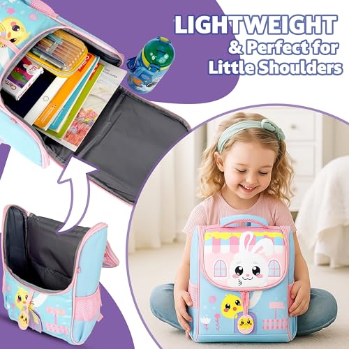 Image of Storite School Bag forKids 8L (2-5 Years)| Cute Bunny Design Lightweight Toddler Backpack| Nursery & Preschool Cartoon Backpack with Front Pocket