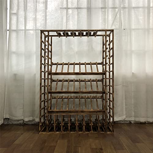 Soporte de botella de vino independiente de madera