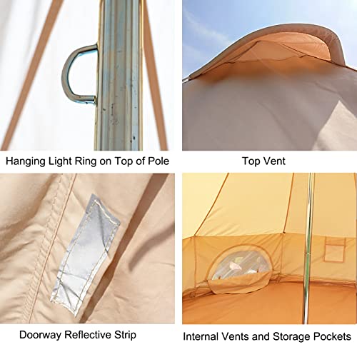 Carpa de lona impermeable 20ft para camping 10-12 personas miniatura 4