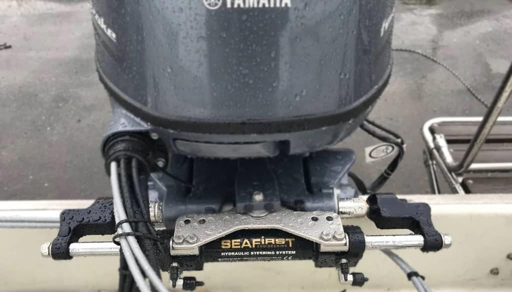 Seafirst Timoneria Idraulica per Motore fuoribordo - Kit Installazione Completa con Pompa Cilindro Olio Tubi Idraulici - Performance Top