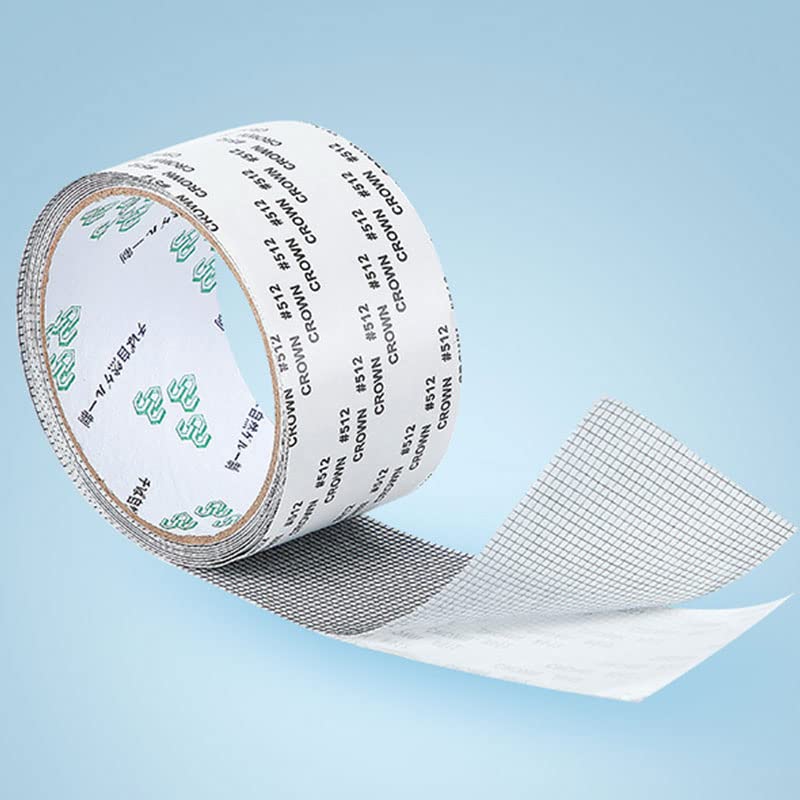 Compatible with Window Screen Repair Tape， Door Curtain Patch Mending Tape Sticker Anti-Insect Mosquito Netting Self-Adhesive Mesh Hole Stickers-B (Color : A)