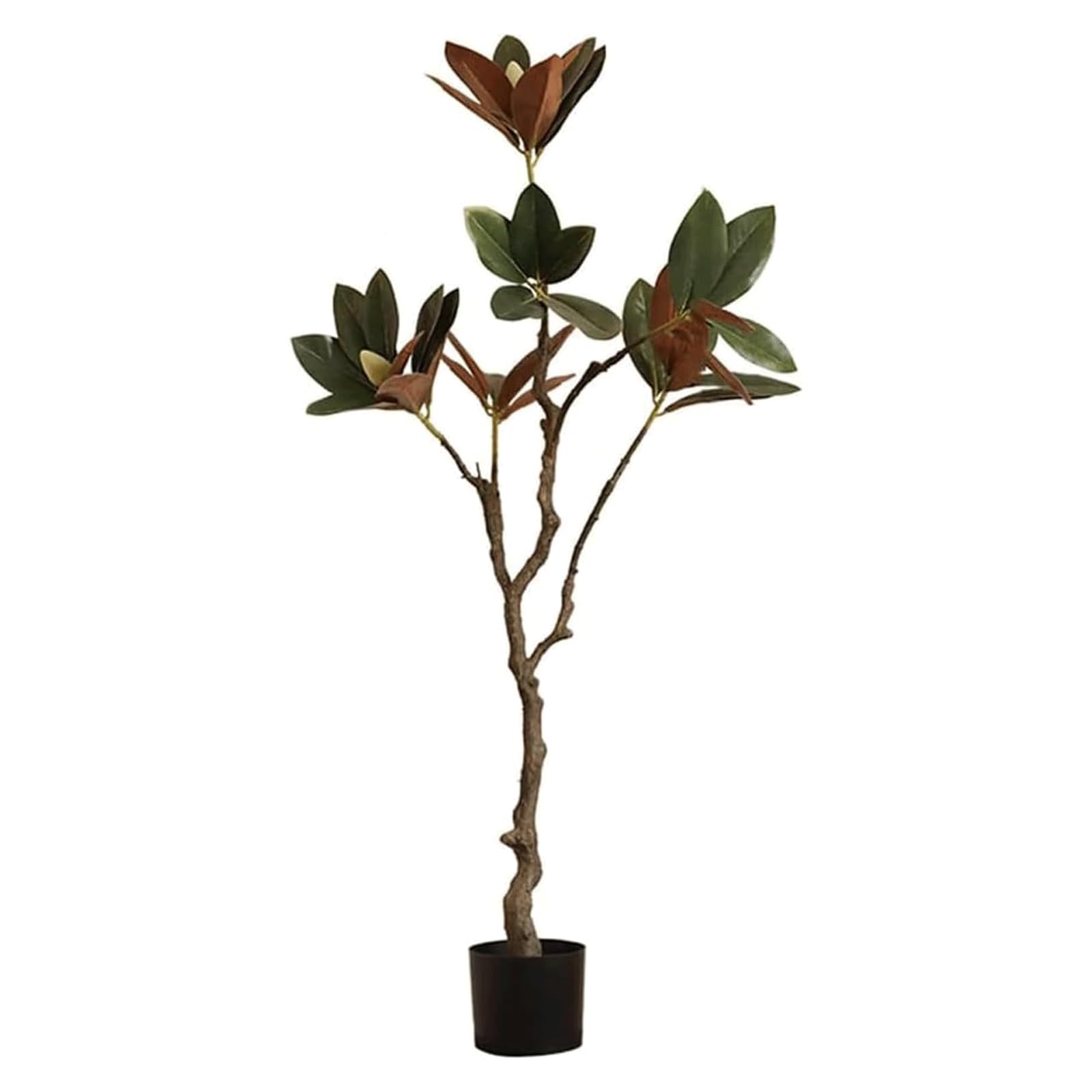 HCZKIUJY Artificial Magnolia Tree Artificial Trees Beautiful Fake Tree 150cm/4.9ft Bonsai Fake Plants Naturally Realistic Faux Tree