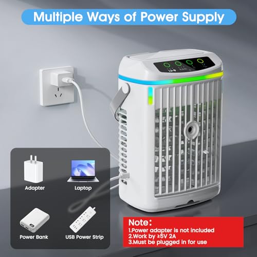 Climatiseur mobile 1000ml avec télécommande et mini refroidisseur d'air USB - 6