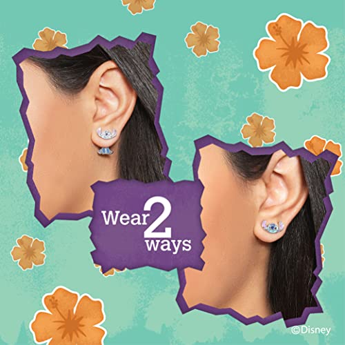 Disney Lilo and Stitch Jewelry, Blue Enamel Stitch Stud Earrings - Officially Licensed2