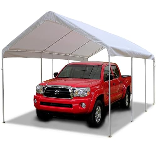 King Canopy Universal Canopy 10-Feet By 20-Feet, 1 3/8-Inch Steel Frame, 8 Leg, Quick Shade, Camping, Boat Shelter, Events, Party Tent, Carport, White, C81020Pc #TOP23
