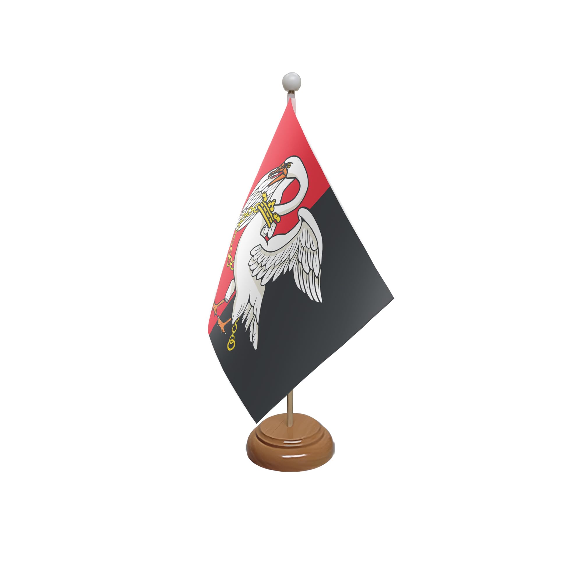 Flagtex Buckinghamshire New Wooden Table Flag With Wooden Base
