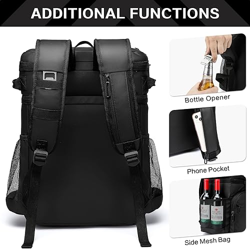 Image of Laripwit 54 /40 Cans Backpack Cooler Insulated Leak-Proof Large Cooler Backpack Double Deck Lunch Backpack for Men Women - Perfect Soft Cooler Bag for Tactical, Camping, Picnic, Beach, Hiking