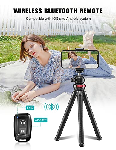 Image of CIRYCASE Selfie Stick Tripod, 170 cm Reinforced, Bluetooth, Multi-Functional, for iPhone and All Smartphones, Travel and Vlogging (Flexible Tripod)