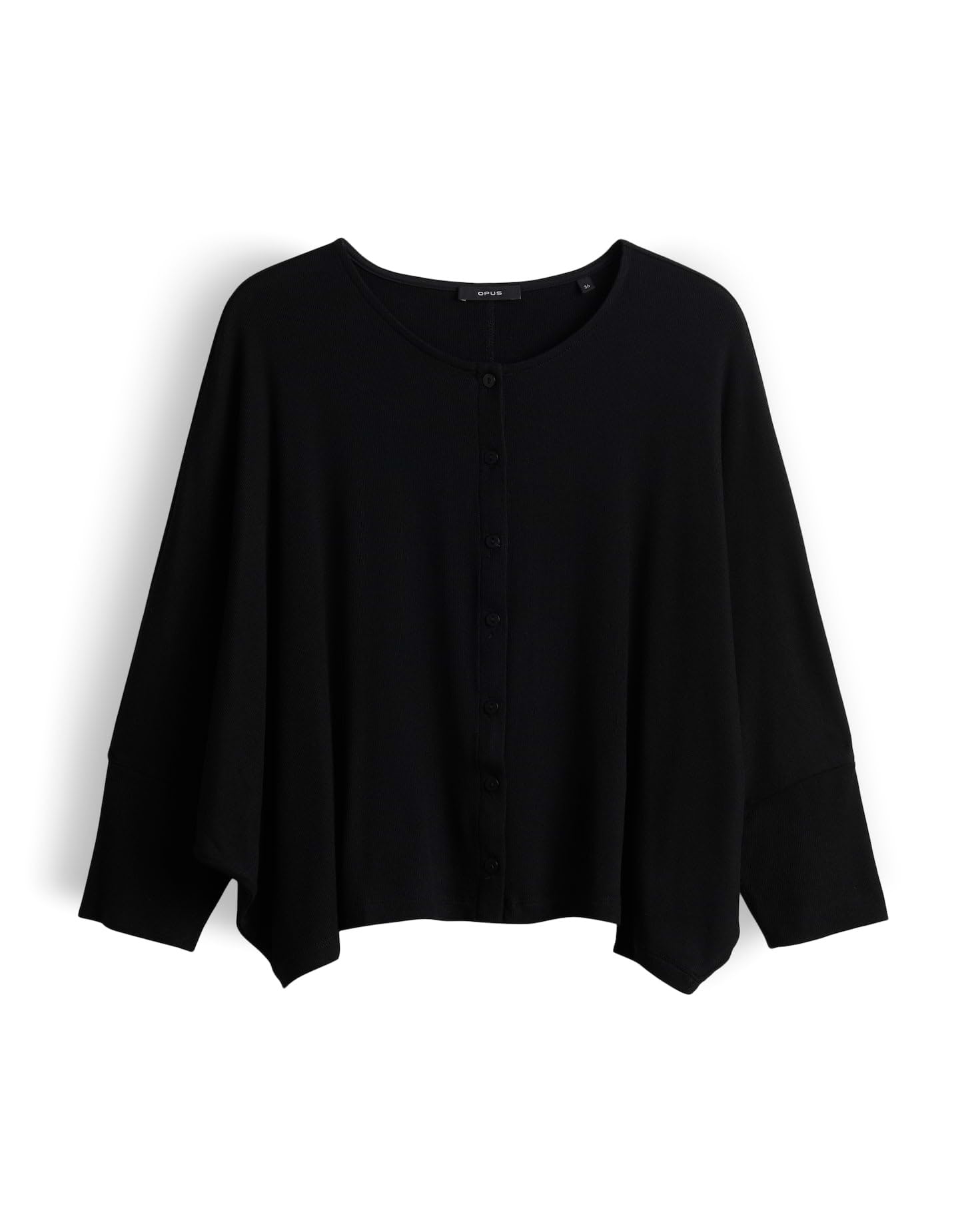 OPUS Damen Dreiviertelarmshirt | Weiche Shirtjacke aus ECOVERO™ Viskosemix Loose Fit