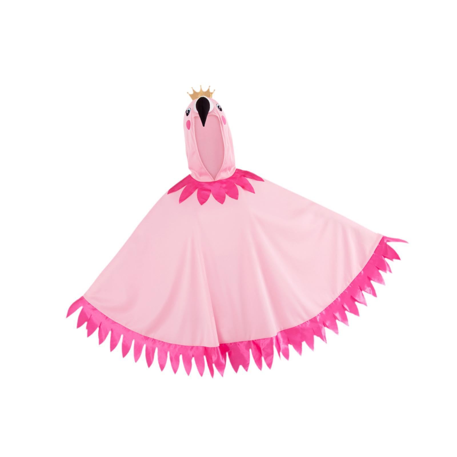 Disfraz De Flamenco Para Mujer – Capa Con Capucha Rosa, Medias Y Tatuajes Temporales, Ideal Para Halloween Y Despedidas De Soltera