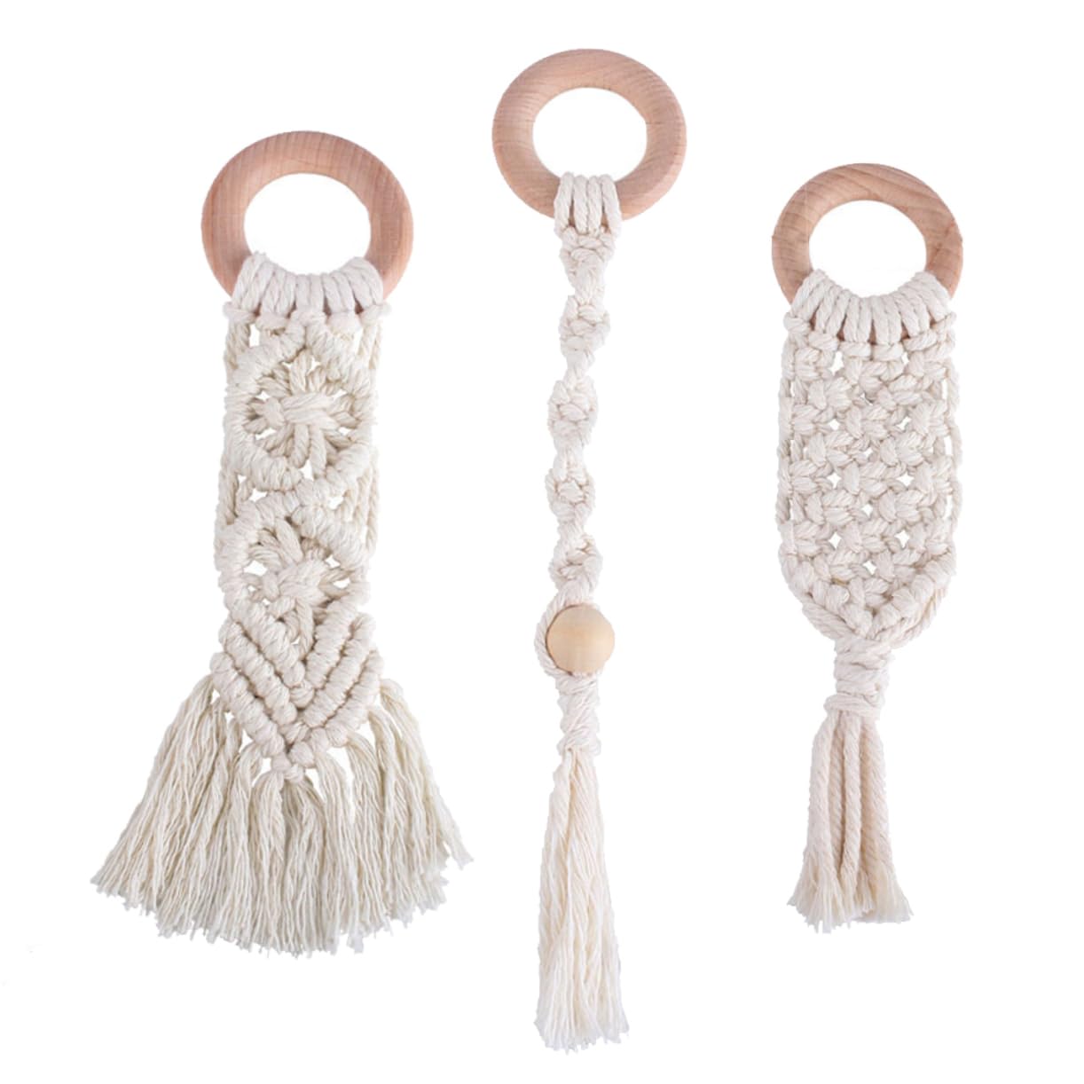 Toddmomy Cotton Rope Molar Rod Handmade for Babies Easy Cleaning Promotes Healthy Teeth Growth