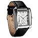 Produktbild Avaner Armbanduhr mit quadratisches Zifferblatt Herrenuhr mit Lederband Vintage Design mit römischen Ziffern Analog Quarz Kalender Uhr Männer Frauen