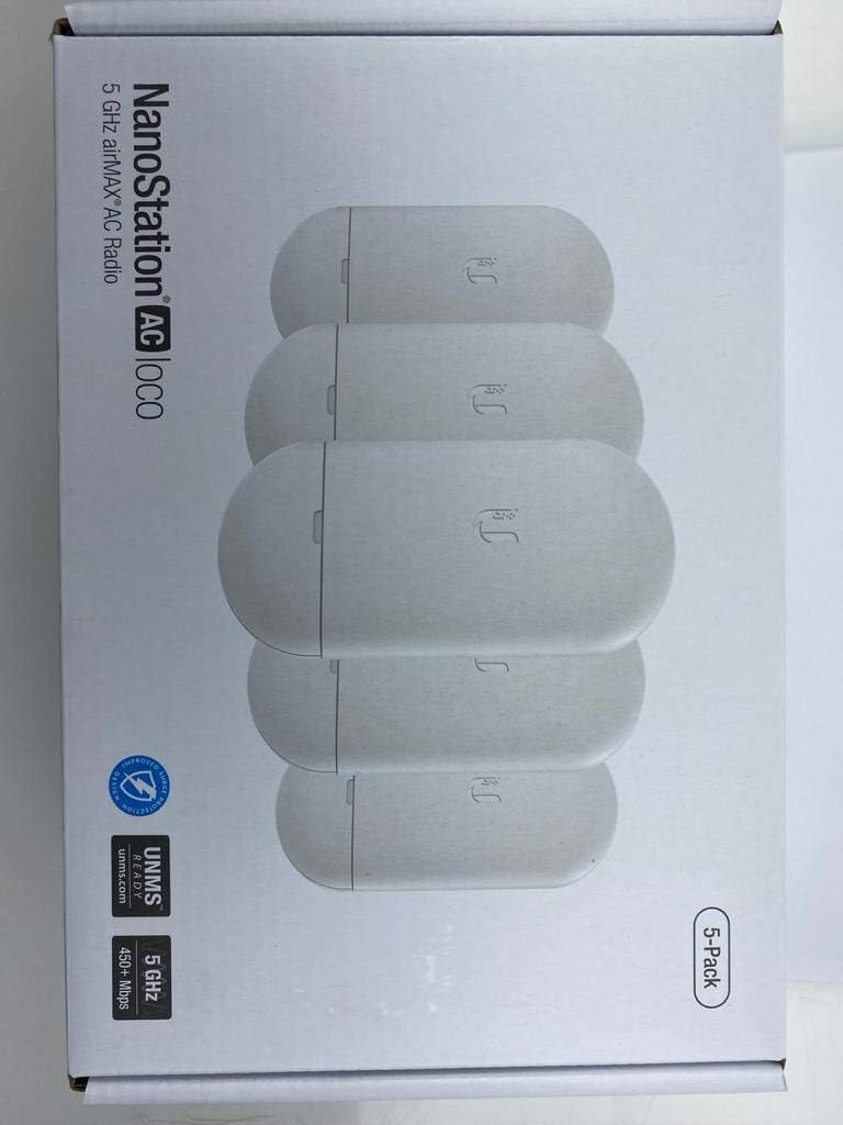 Ubiquiti NanoStation Loco airMAX AC CPE with Dedicated Wi-Fi Management (5-Pack)