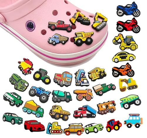 34er Pins para Crocs,Pack Decoraciones para Zapatos de Niños, Adornos de Camión y Coche, Pines de PVC, Accesorios para Zapatos de Niños, Niñas y Adolescentes