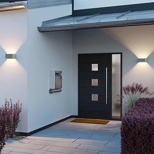 Applique murale extérieure CUBEL LED lot de 4 ledscom.de gris - 3