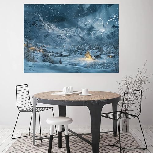 Tableaux decoration murale salon 70x90cm toile paysage abstrait moderne - 3