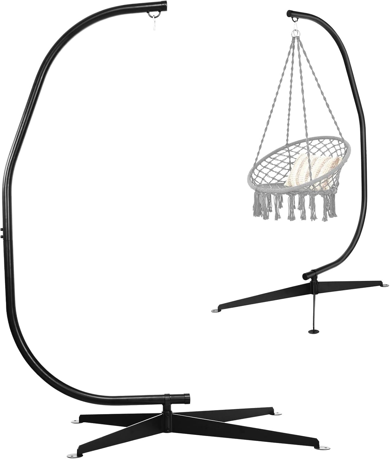 FANTASK 207 cm stelaż do fotela wiszącego, obciążenie do 150 kg, stelaż z metalu, stojak na fotel wiszący/fotel wiszący