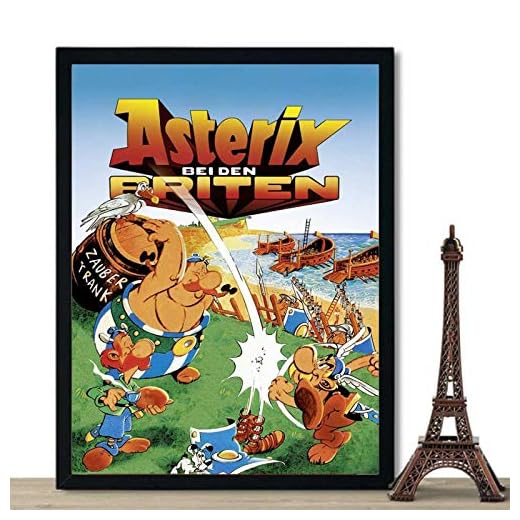 Asterix affisch Frankrike klassisk komisk väggduk målning heminredning målning för barnrum Sovrum 50x70 cm (19,68x27,55 tum) F-934