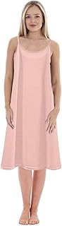 Camisón para mujer, estampado liso, interior con una enagua grande, adelgazante, suelto, longitud media, guantes de lencería