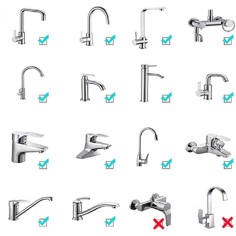 SHFTI Faucet, faucet, three gears, adjustable splash head, kitchen, sink, washbasin, extended extension, aerator, universal (FAUCET-HEAD-HARD NOZZER-C) 3