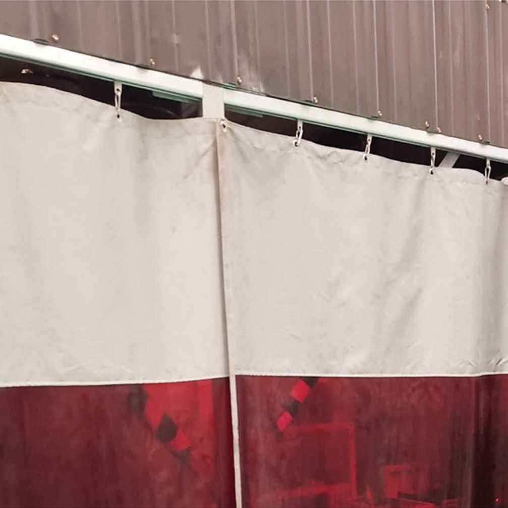 Welding Curtain Glass Fiber Welding Blanket with Transparent Window Welding Protection Welding Blanket Welding Blanket Insulation Fireproof Cover(Size:W4xH2.5m,Color:Gray)