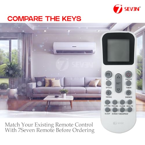 Image of 7SEVEN Compatible of Lloyd Ac Remote Original YK-K /002E Model 125 Suitable for Split Air Conditioner Ensure Each Key Function Match and Genuine Remotes Replicate Exactly for Better Performance