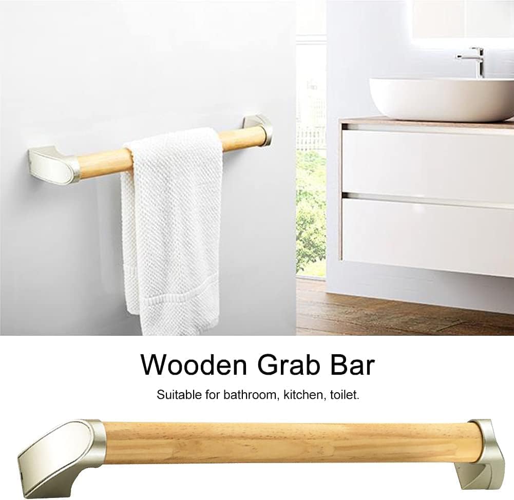 Soporte de barra de agarre de madera maciza para baño, barra de seguridad para bañera, mango de accesibilidad para baño, mango antideslizante para personas mayores, mango de ducha de madera