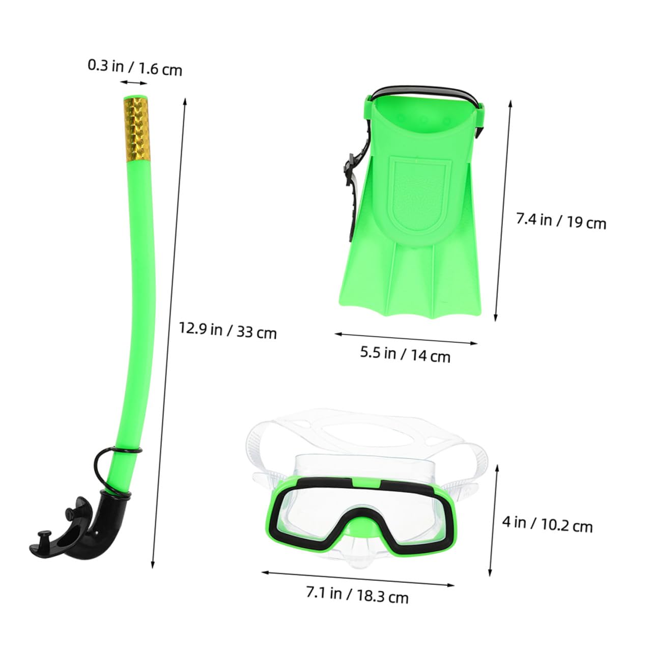 Zerodeko Gafas De Buceo para Snorkel Compacto y Ligero Aletas Cortas para Nadar para Principiantes Incluye Máscara De Snorkel y Equipo De Duradero