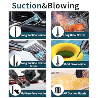 Handheld Vacuum Cleaner Cordless, 30000PA Powerful Car Hoover with Suction & Blow Function – Dual Battery (55 Mins Runtime) Ultra-long Battery Life,Lightweight & Portable Car Cleaner for Car/Home/Pet