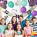 LBKKC Mermaid Birthday Decorations, Lilac Happy Birthday Banner for Girls, Glitter Hanging Streamers with Butterfly, Mermaid Birthdays Banners with Balloons for Party Decoration