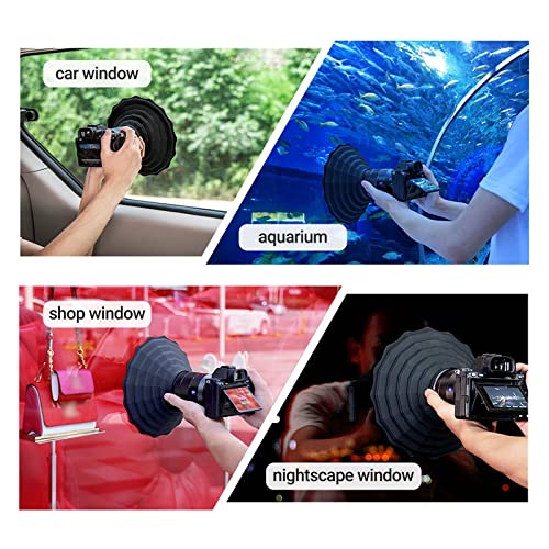 Capuchón de lente de silicona mejorado, antirreflejo, plegable y reversible para lentes de diámetro 73-88 mm, compatible con Canon EF 17-40, 18-200, EF-S 10-22 y Nikon AF-S 10-24, 16-35, 17-55, entre otros miniatura 2