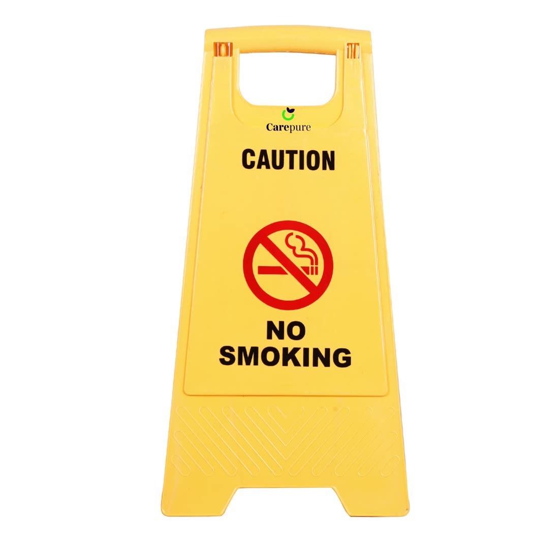 Buy Carepure No Smoking Sign Board, yellow caution sign board