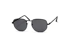 Óculos De Sol Hexagonal Unissex Com Proteção Uv-400 Acompanha Estojo Ho-22 Cor: Preto