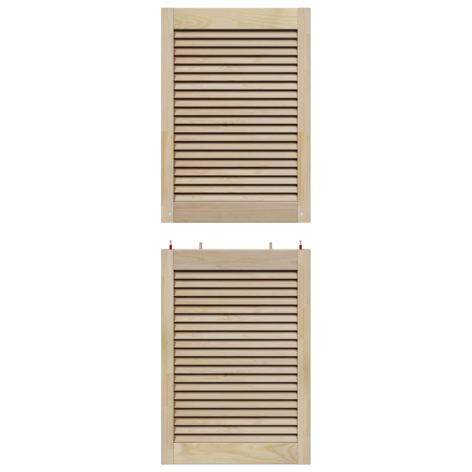 Genérico Puerta de Armario con Puerta 4 pcs Natural 140.5 x 2 x 59.5 cm,Bricolaje,Accesorios de Bricolaje,Ferretería para armarios,Puertas de armarios-3394498
