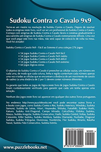 Sudoku Contra o Cavalo 9x9 - Fácil ao Extremo - Volume 1 - 276 Jogos