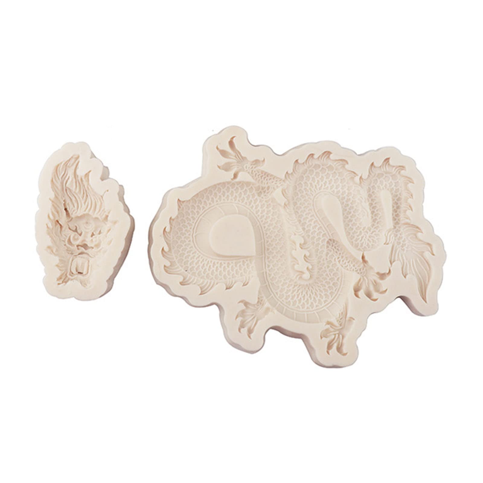 Kalttoy Patterned Dragon Silicone Mold Cake Pastry Baking Mold Cake Decorating Tool for Making Chocolate Fondant Cupcake Patterned Dragon Silicone Molds for Baking