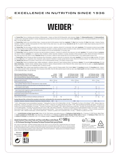 Whey protein poudre Weider Premium vanille pot de 500 g