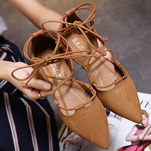 HuangTaiJi Qing Woman's Pointed Toe Ankle Buckle Summer Fashion Flat Shoes Dress Ballets3