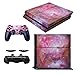 eXtremeRate Juego completo de pegatinas para placa frontal y 2 barras de luz LED para consola Playstation 4/PS4 y 2 fundas de control para Dualshock 4 PS4 – Galaxy Soul